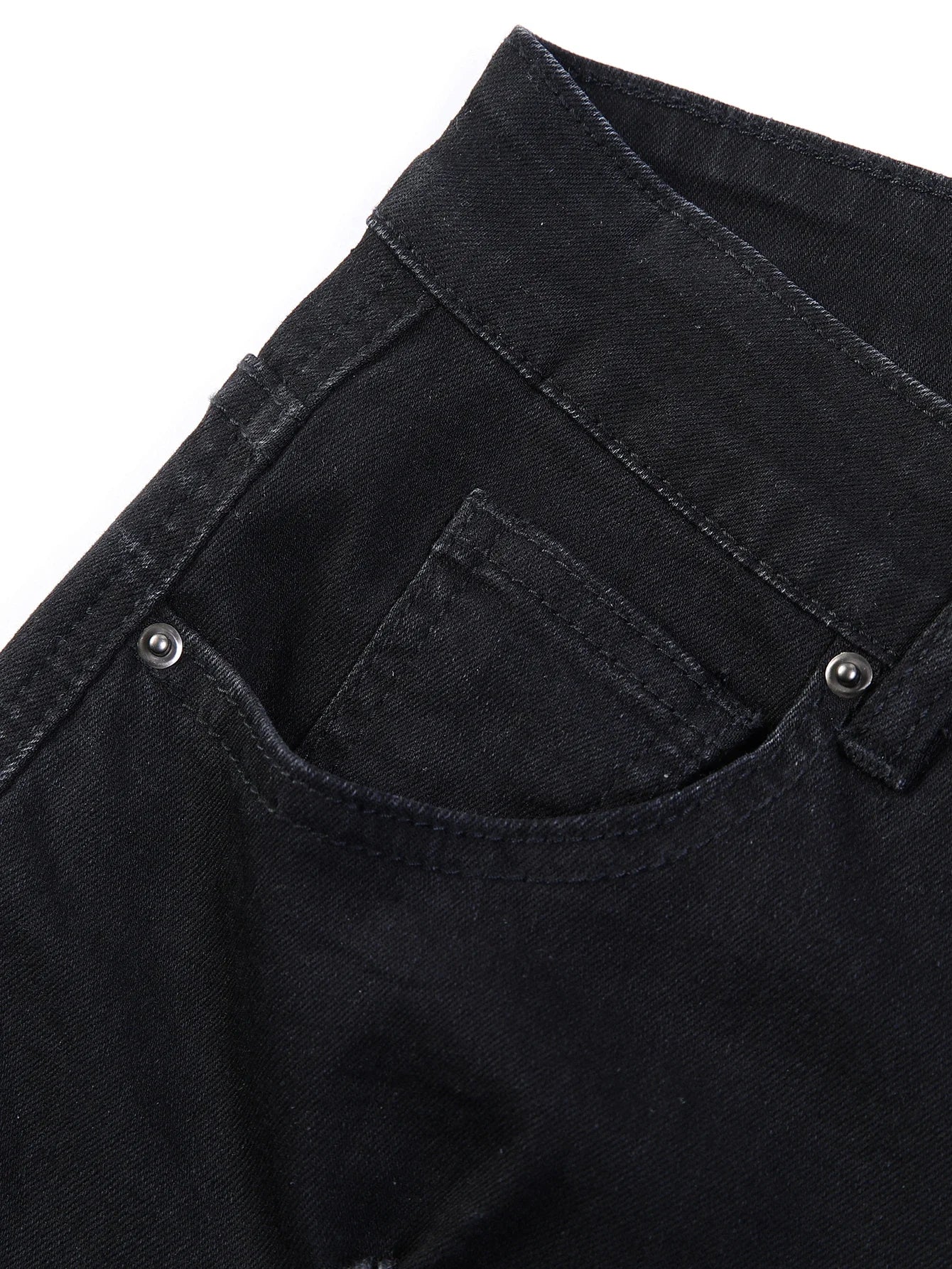 New Men Ripped Stacked Jeans Distressed Slim Fit Skinny Straight Leg Jeans Fashion Hip Hop Denim Pants Casual Streetwear