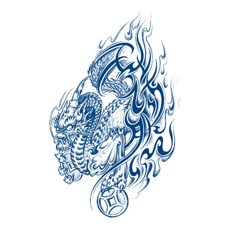Juice Net Red Tattoo Sticker Lasts 7-15 Days Herbal Plant Semi Permanent Temporary Tattoos Sticker Size:180 * 110mm