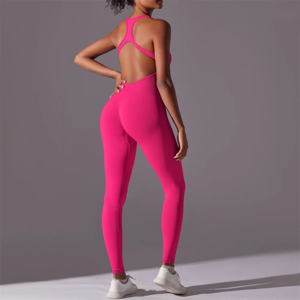 Women Training Yoga Set Sportswear Women Sports Jumpsuit Fitness Rompers Female Push Up Gym Workout Clothes Bodysuits XP287