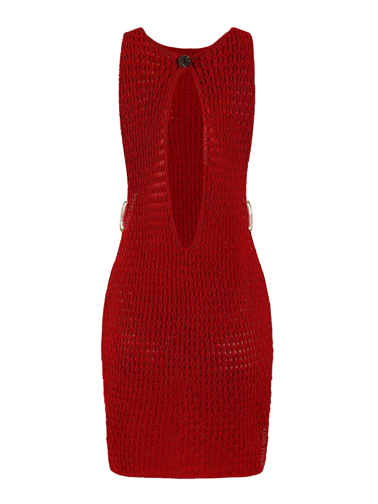 Summer Sexy One Neck Cut Out Circle Decoration Corset Slim Beach Mini Dress Women Seaside Beachwear Swimwear Cover Up