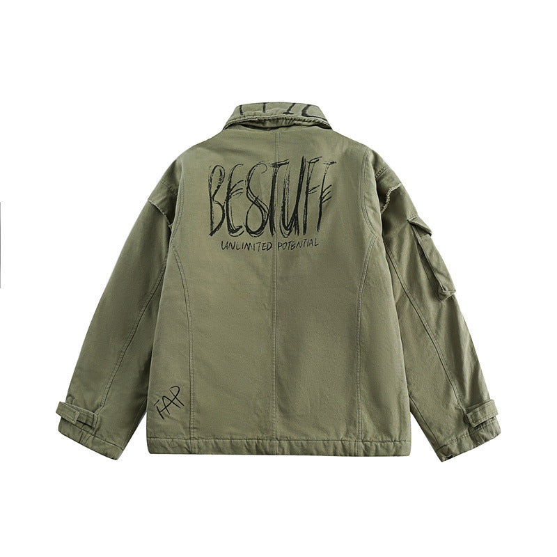 Flying Tooling Gesteppter Baggy Mantel Herren