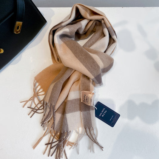 Karierter Schal aus reiner Wolle, britischer Klassiker