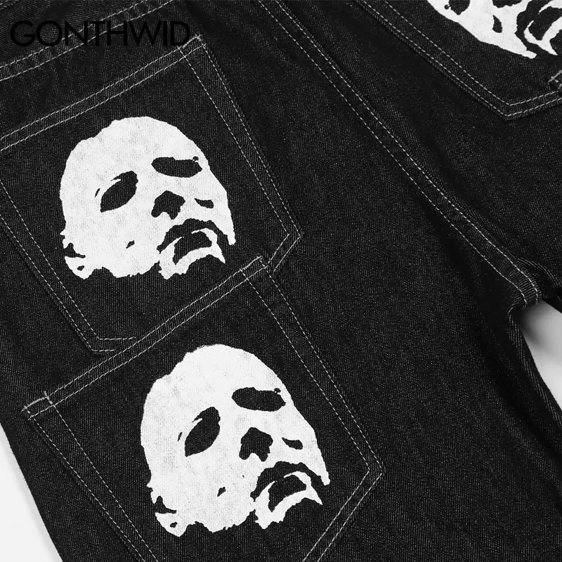 Baggy-Jeans mit Grafikprint für Herren