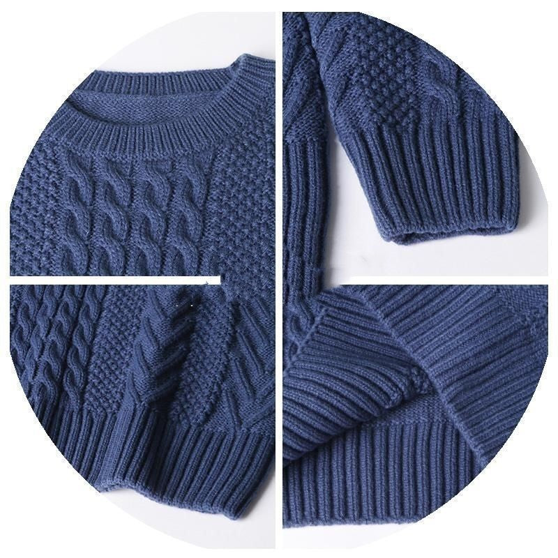 Strickpullover aus dickem Garn mit Fried Dough Twists für Herren