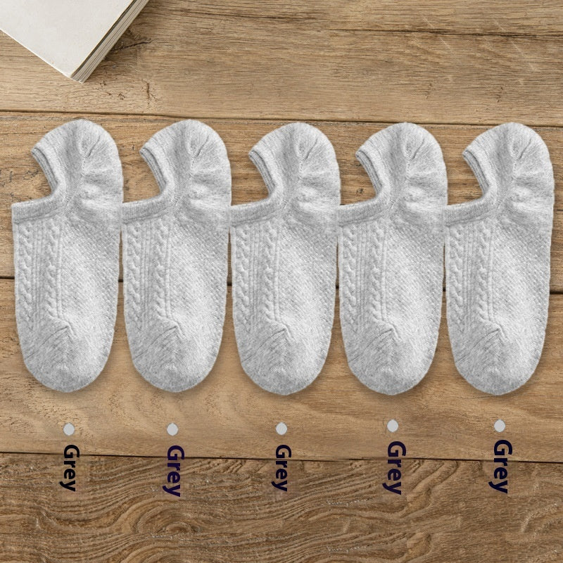 Combination Short Ankle Socks Hemp Pattern