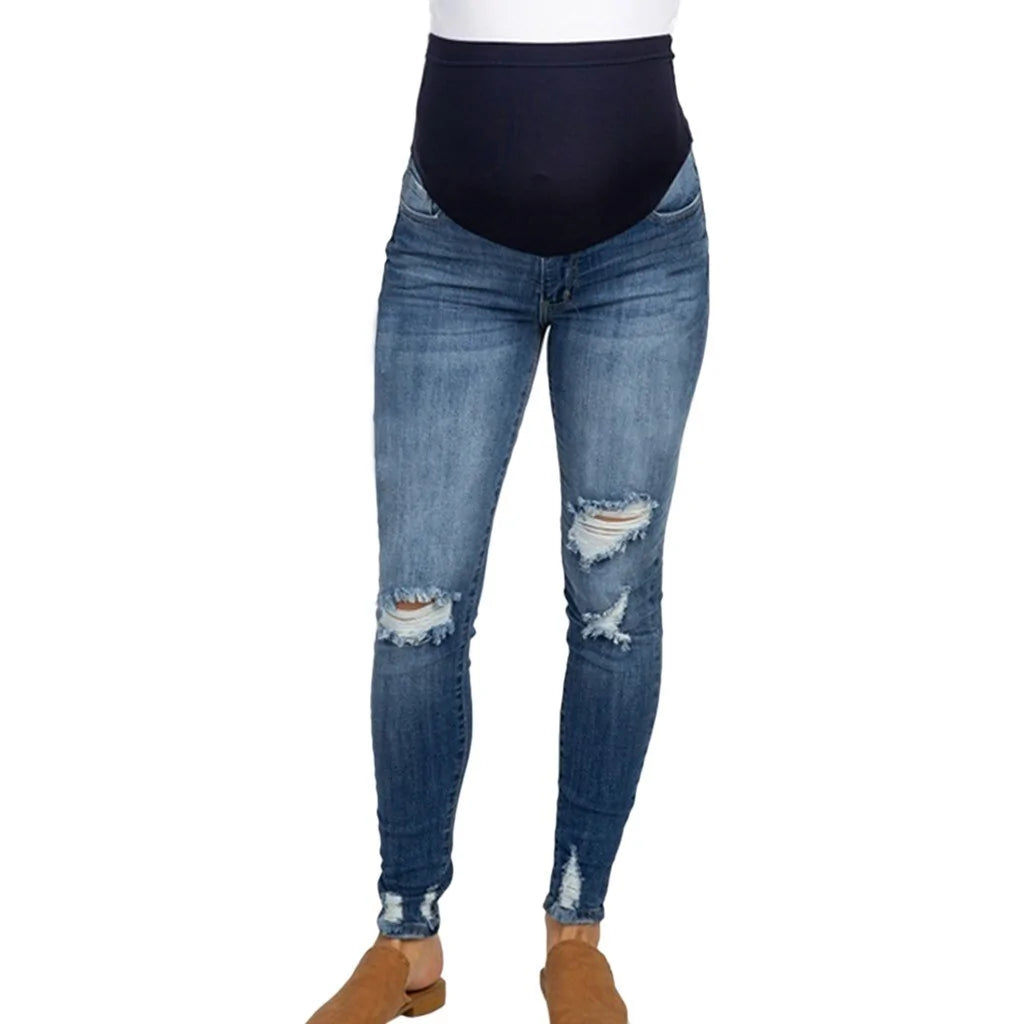 Zerrissene Umstandsjeans