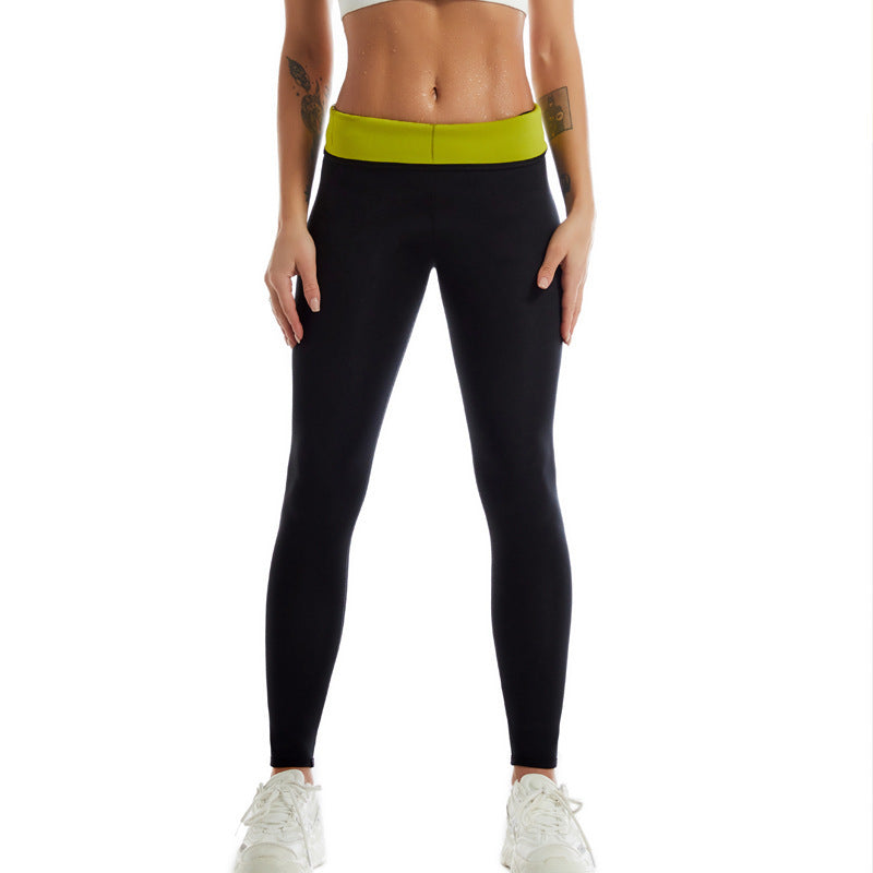 Neopren High-waisted Hose Nine Points Violent Trainingsanzug Dreireihig