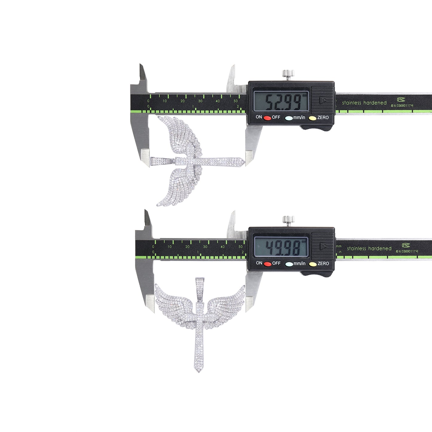 Angel Wings - A Fashionable And Trendy Necklace Pendant Set With Top-quality Moissanite S925 In Silver And Platinum-plated. It Can Be Tested With A Diamond Pen