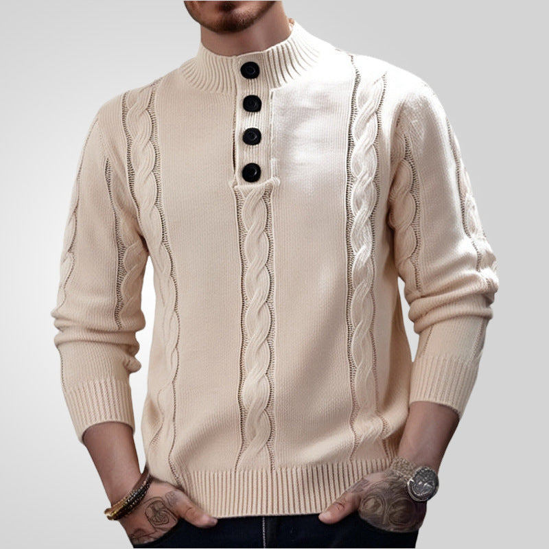 Lässiger Pullover mit gedrehter Blume in Volltonfarbe