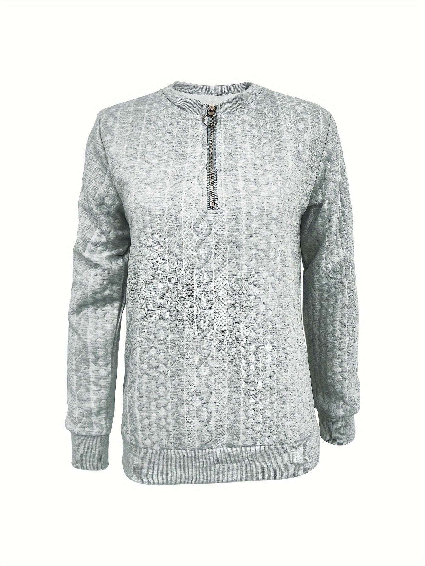 Pullover Halblangarm Reißverschluss Pullover Damenbekleidung