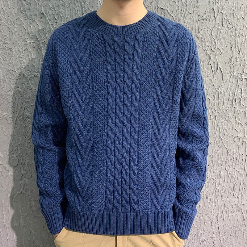 Strickpullover aus dickem Garn mit Fried Dough Twists für Herren