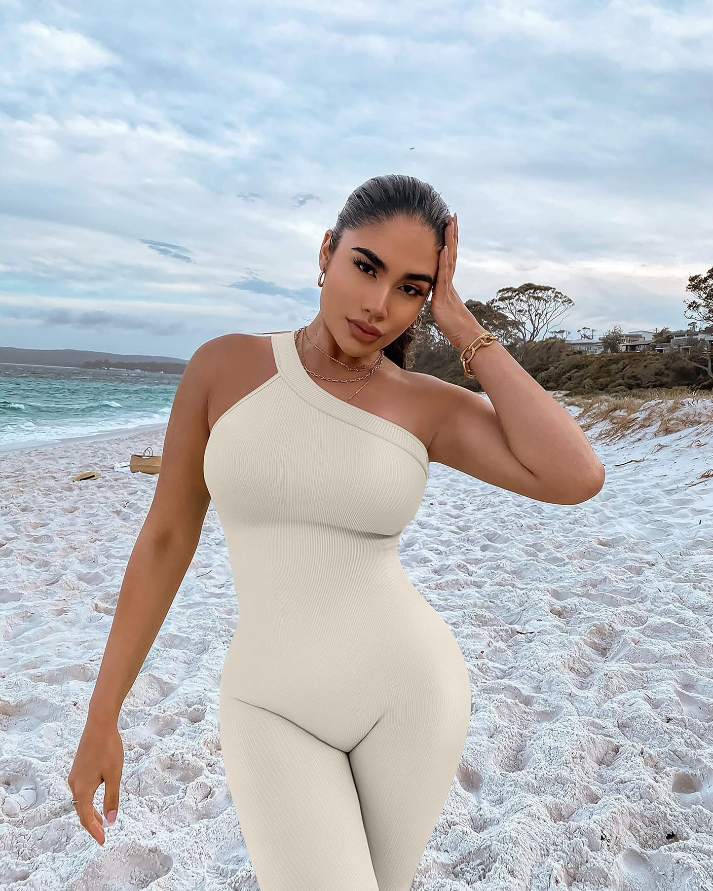 Europäischer und amerikanischer hochelastischer Jumpsuit für Damen