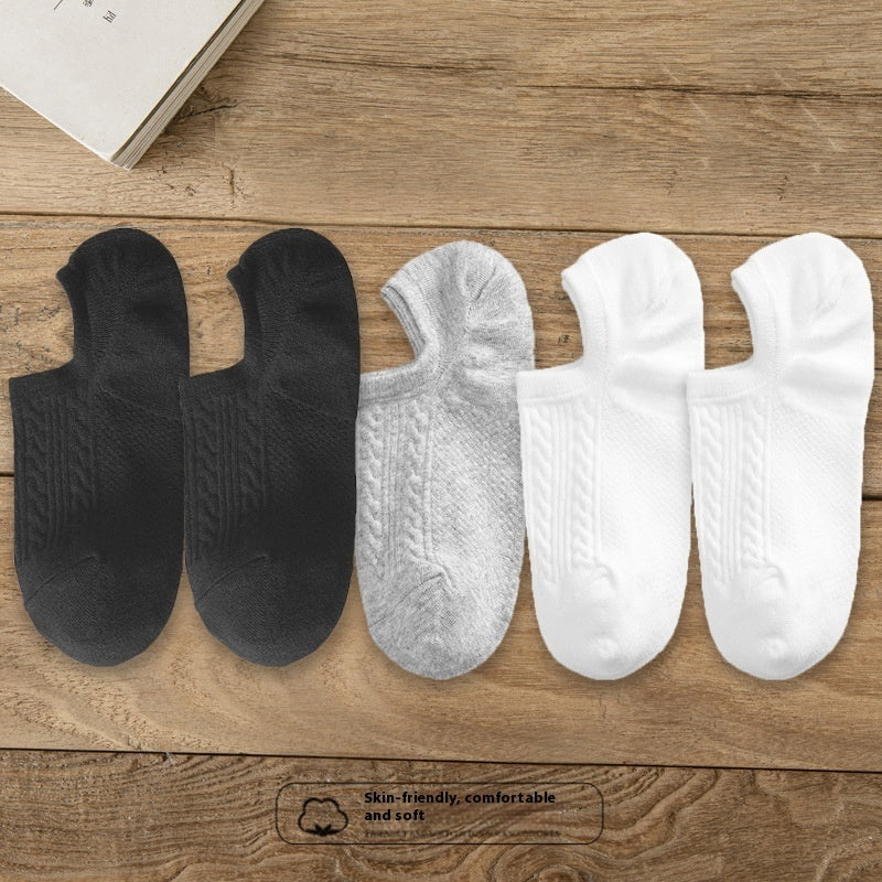 Combination Short Ankle Socks Hemp Pattern