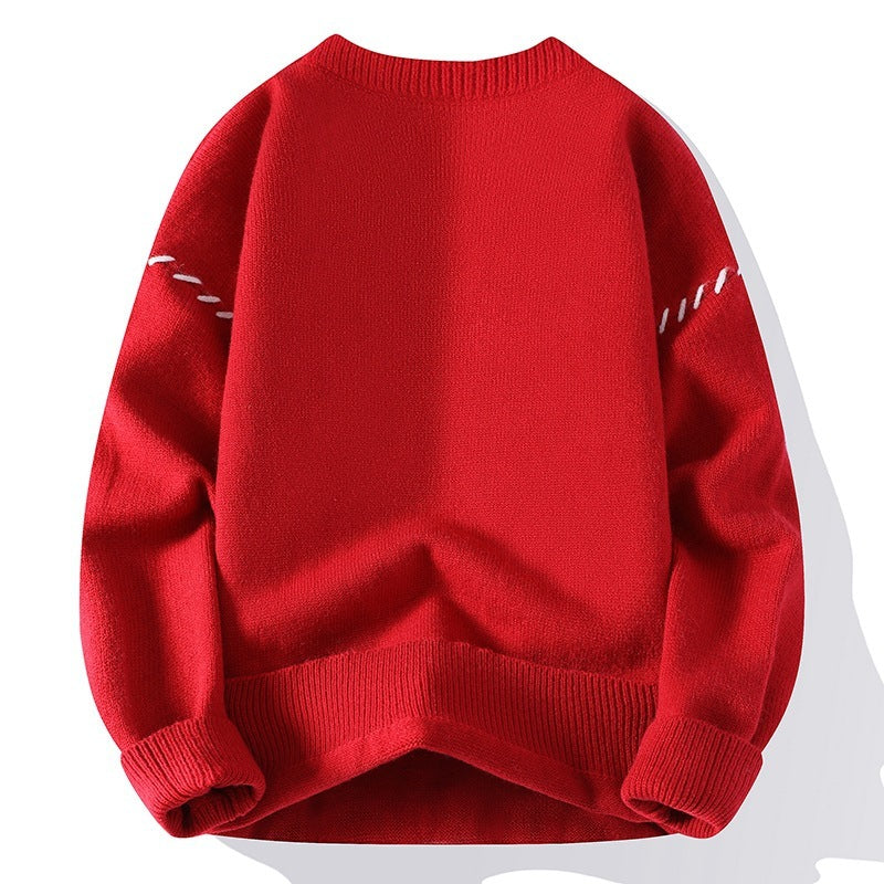 Rundhalspullover Herbst- und Winterpullover