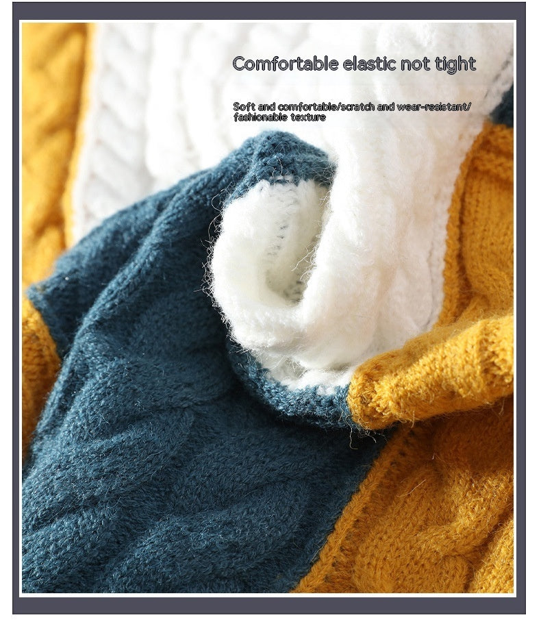 Paar tragen Rollkragenpullover Dicker Pullover Weicher, warmer reiner Kaschmir Einfaches Unterhemd