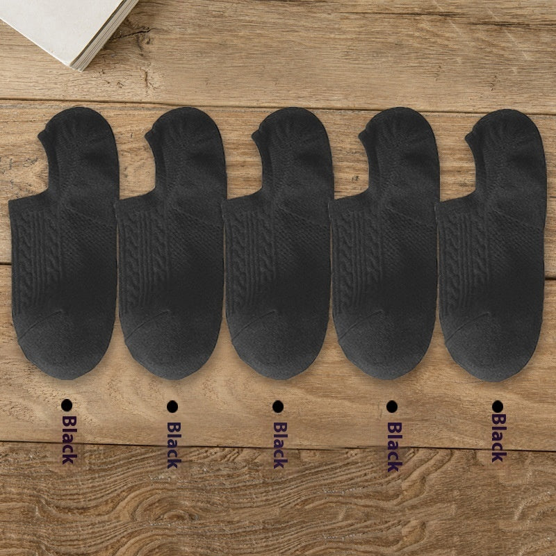 Combination Short Ankle Socks Hemp Pattern