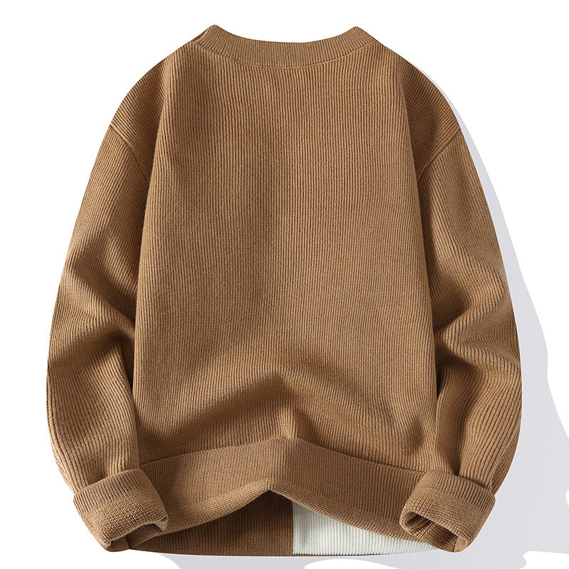 Trend Rundhals Mehrfarbige Pullover