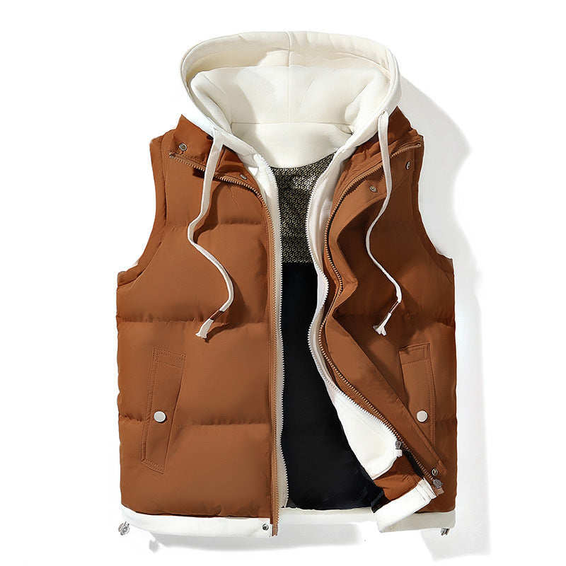 Herbst und Winter Lässiger, all-matching Loose Vest Cotton-padded Coat