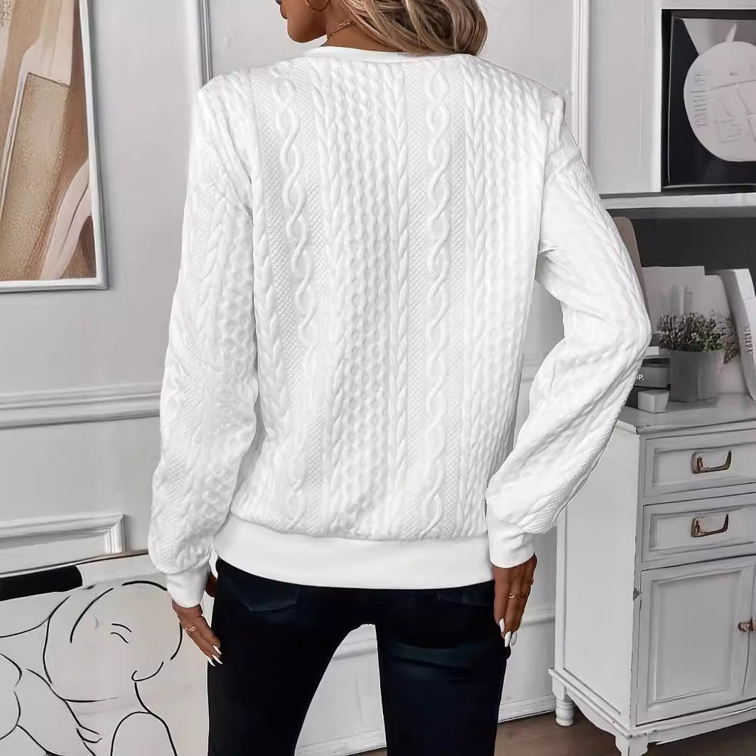 Pullover Halblangarm Reißverschluss Pullover Damenbekleidung