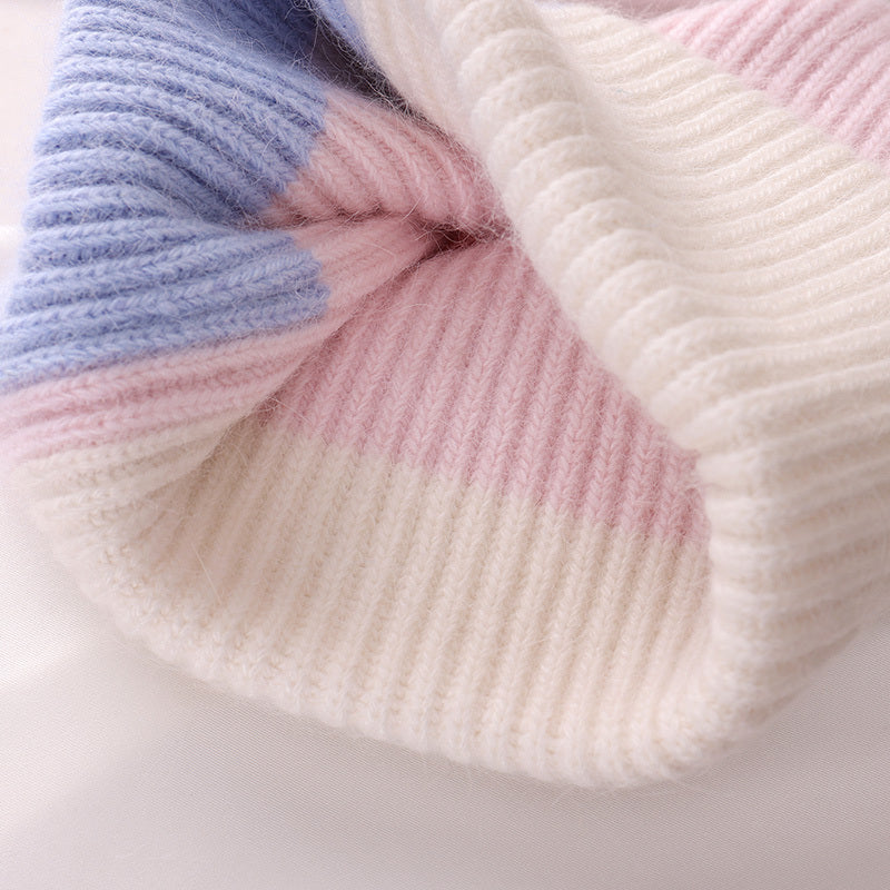 Vielseitige und süße japanische Pullover-Strickmütze