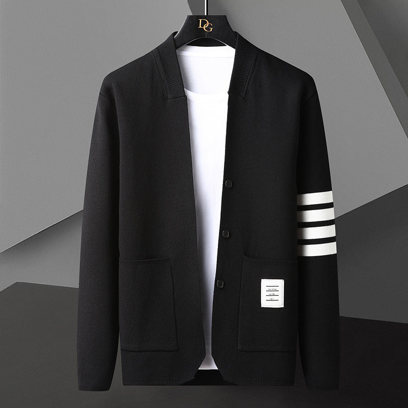 Mode Strickjacke Langarm Pullover Herren Strickwaren