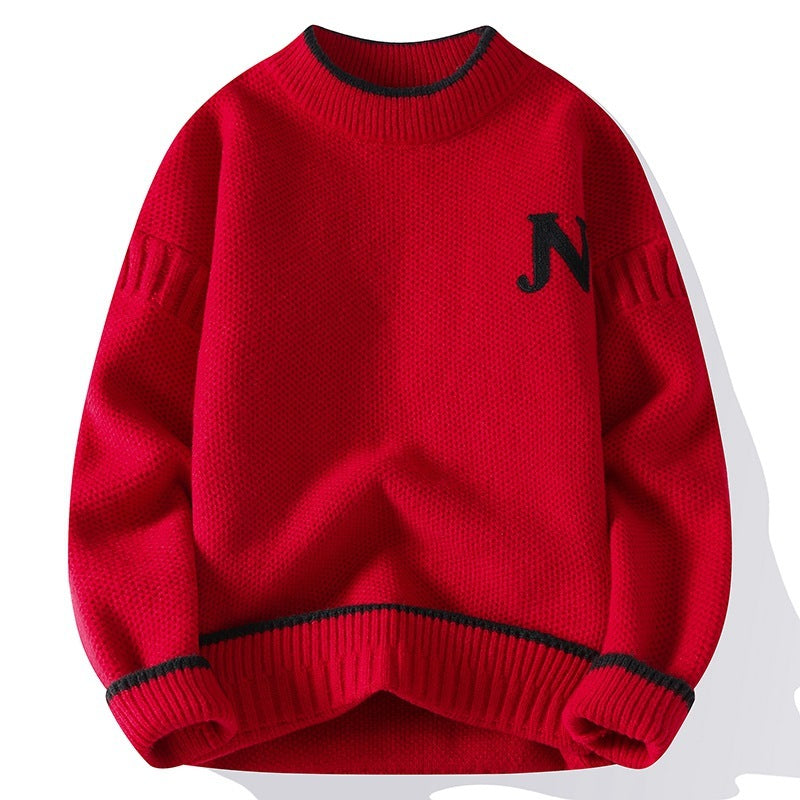 Trendy Freizeit Warm Gestrickt Bottoming Shirt Jugend Pullover