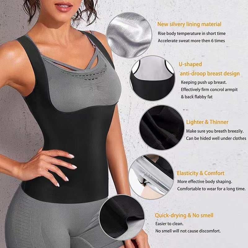 Violently Sweat Shapewear – Silbernes Pastebrushing-Unterhemd
