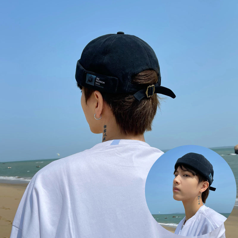 Retro Melon Hat Male Four Seasons Hip-hop Korean Version Of Beret Hat Street Hipsters Hats Without Eaves Landlord Women