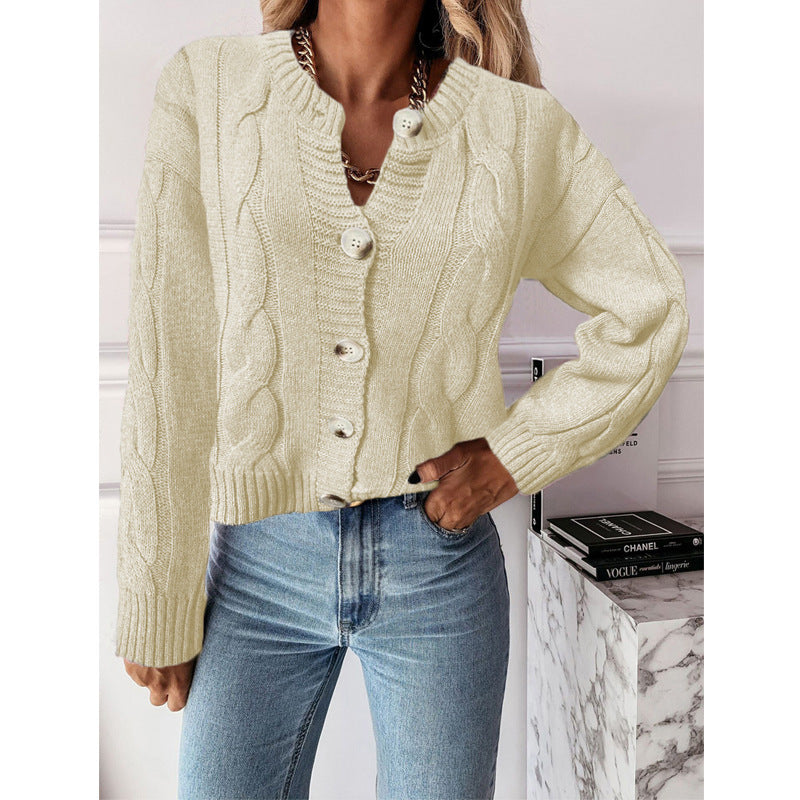 Herbst und Winter Pullover Strickjacke