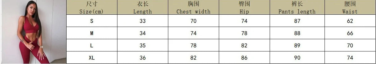Verführerisches V Fitness 2-teiliges Set