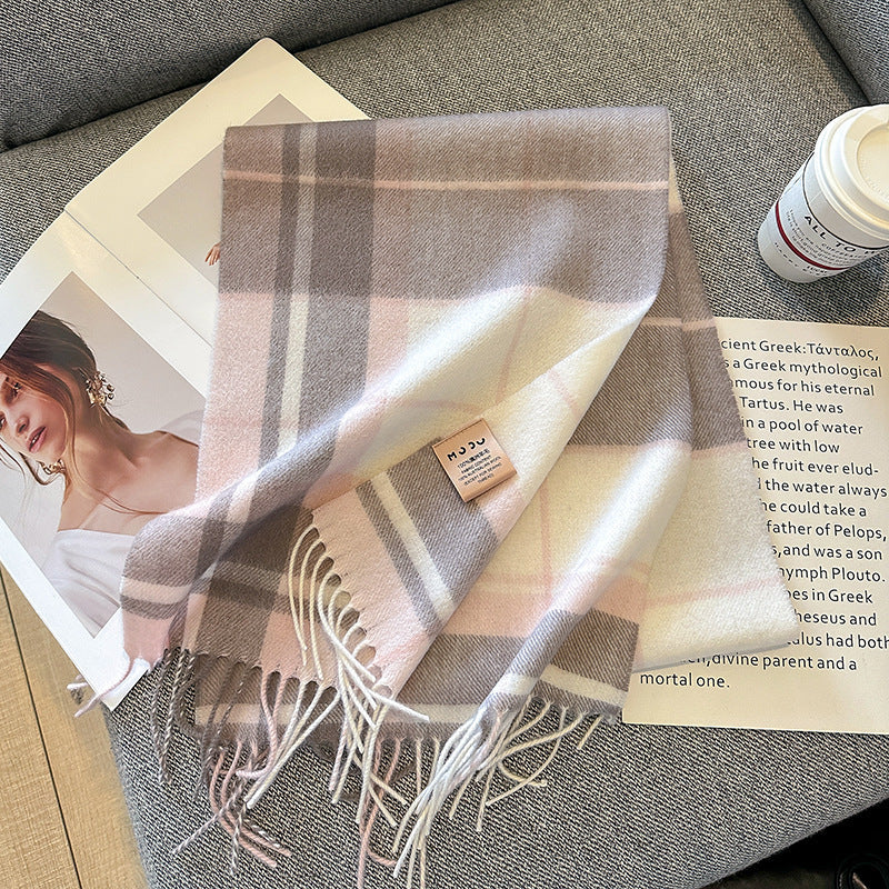 Karierter Schal aus reiner Wolle, britischer Klassiker