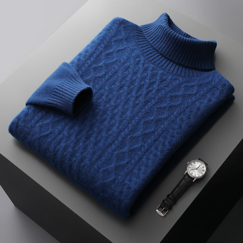 Heavy Industry Dicker Kaschmirpullover Herren Pullover mit hohem Revers