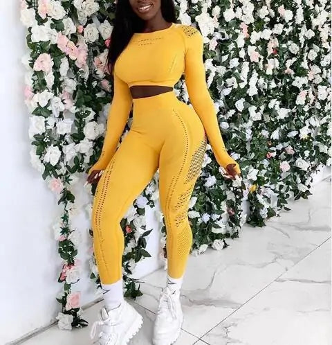 2-teiliges nahtloses Yoga-Set für Damen