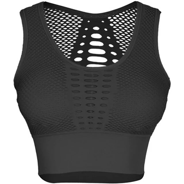 Fitness Stoßfester Mesh-Sport-BH