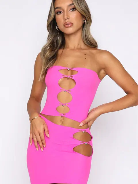 2-teiliges Set schmale, dehnbare Röcke