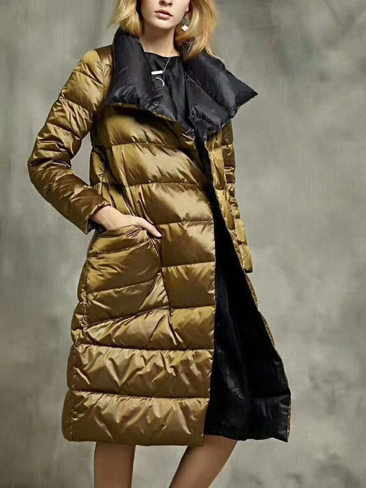 Lange Jacke Winter Rollkragen