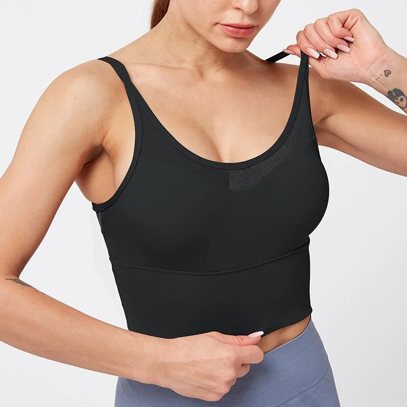 Kaminsky Nylon Mesh Fitness BH Cross Beauty