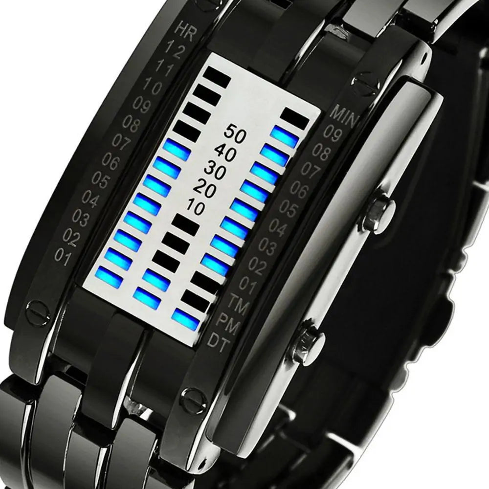 Futuristische Digitalarmbanduhr