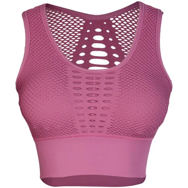 Fitness Stoßfester Mesh-Sport-BH
