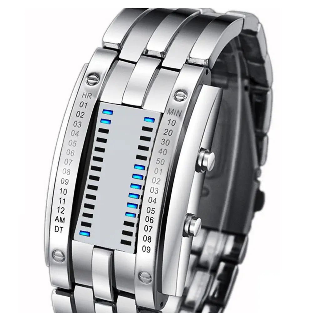 Futuristische Digitalarmbanduhr