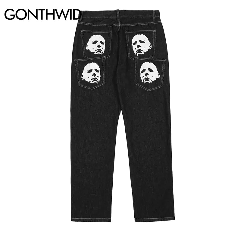 Baggy-Jeans mit Grafikprint für Herren