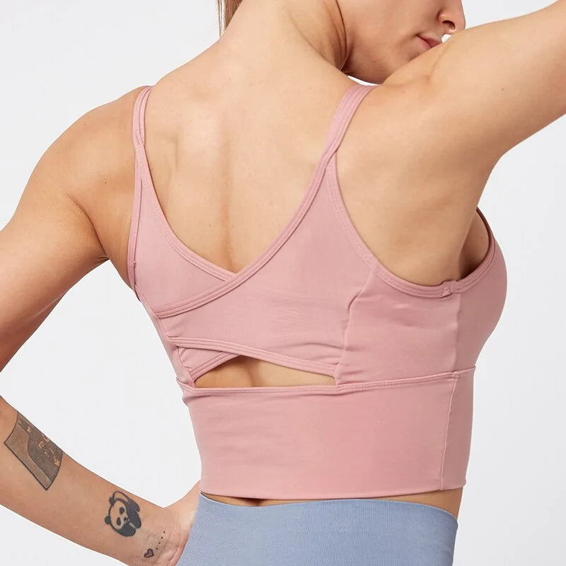 Kaminsky Nylon Mesh Fitness BH Cross Beauty